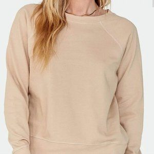 NWT Mate The Label Latte Organic Terry Raglan Crewneck Sweatshirt